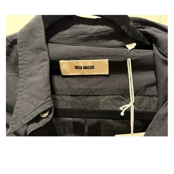 Buck Mason - Mainstay Cotton Button-Down Shirt - Black - Size S (W 4/6) - NWT - Picture 12 of 15